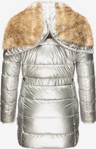 MARIKOO Winter Coat in Silver