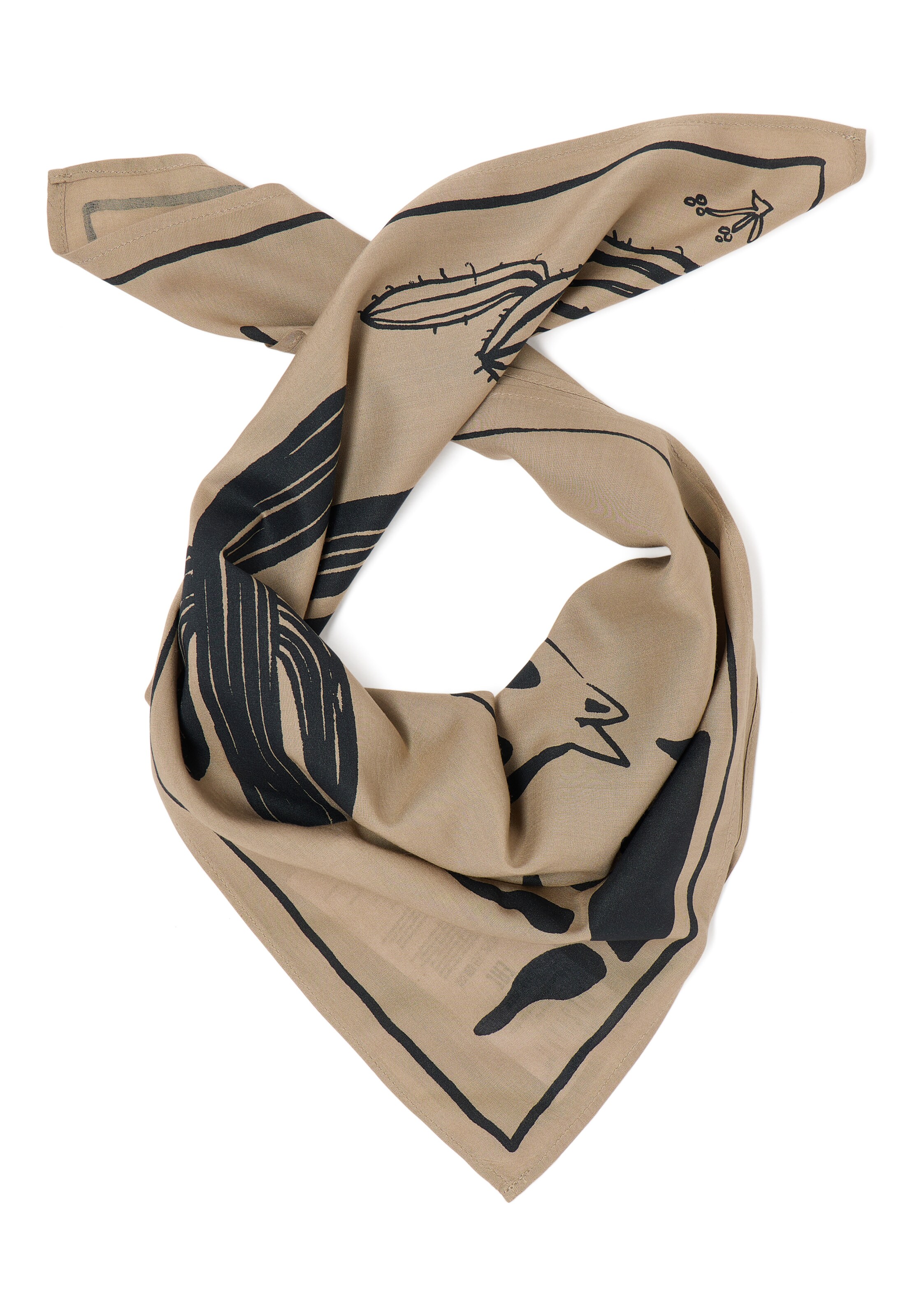 MUSTANG Schal 'Sunset Boulevard Bandana' in Beige