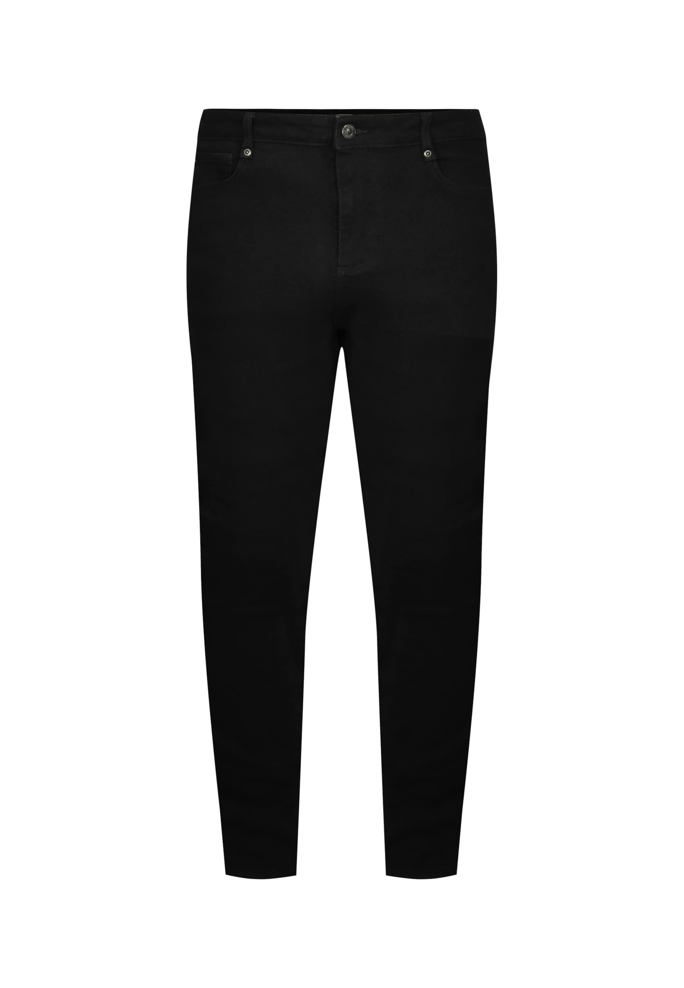 SikSilk Skinny Džíny – černá: přední strana