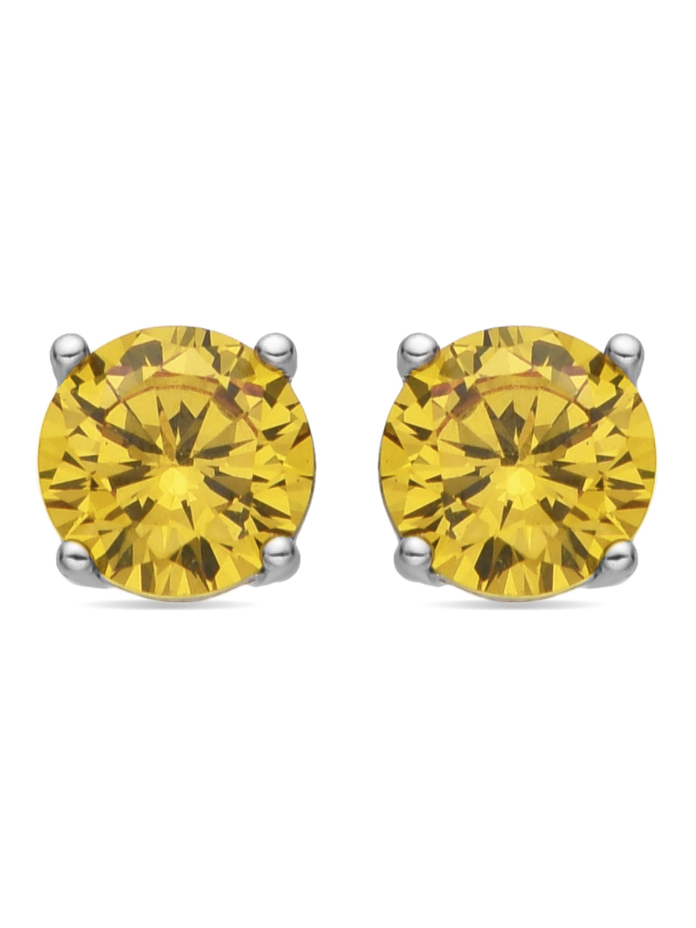 Luxenter - Pendientes 'Konir' en amarillo: frente