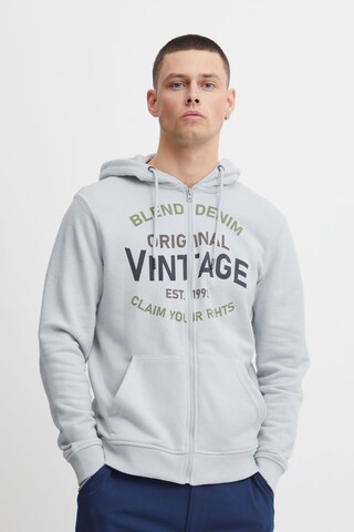 BLEND - Sudadera con cremallera en gris: frente