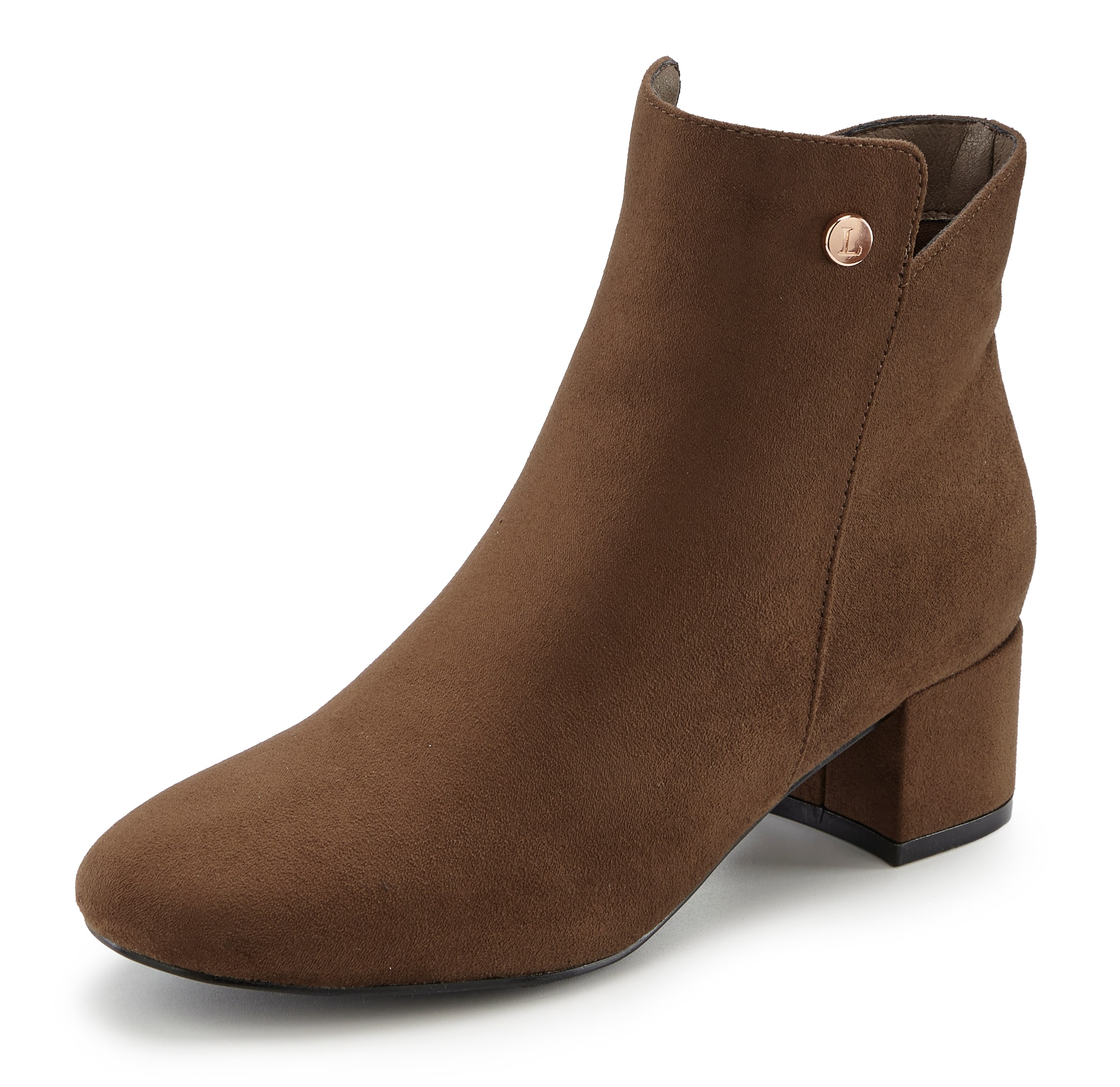 LASCANA Ankle Boots in Brown: front