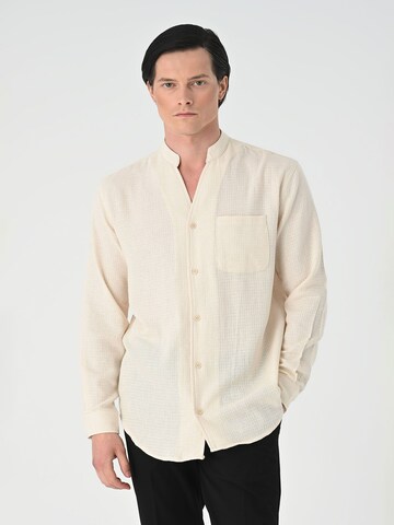 Antioch Regular fit Button Up Shirt in Beige: front