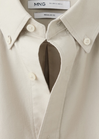 MANGO MAN Regular fit Overhemd in Beige
