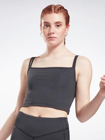 Reebok Sporditopp 'Two Tone Studio Tank', värv must: eest vaates