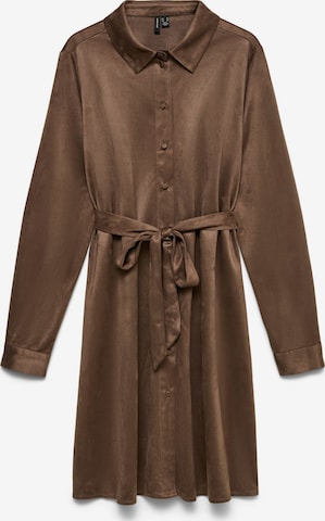 VERO MODA - Vestido camisero 'VMKatty' en marrón: frente