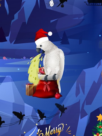 Hawaiihemdshop.de Regular fit Overhemd 'Christmas Parrots' in Blauw