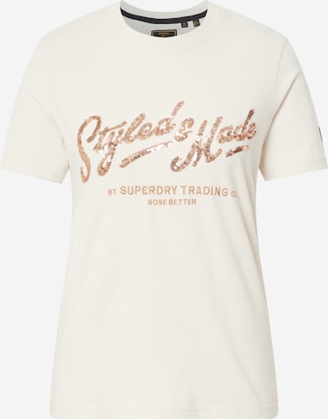 Superdry T-Shirt in Beige: predná strana