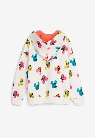 Desigual - Sudadera con cremallera 'Mickey Mouse' en blanco