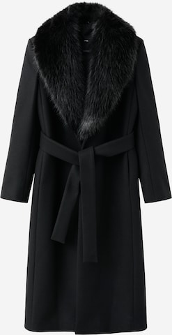 MANGO Pitkä talvitakki 'Dolce' värissä musta: etupuoli