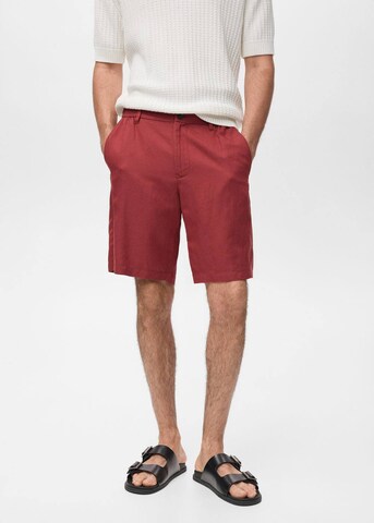 MANGO MAN Regular Pants 'Banarea' in Red: front