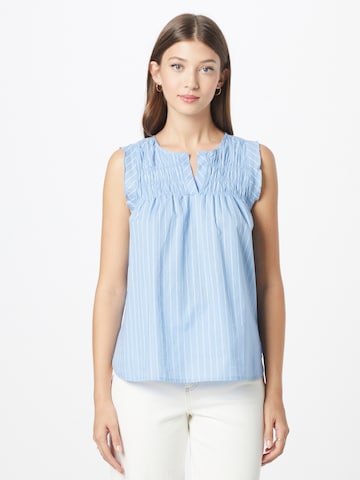 Camicia da donna di QS in blu: frontale