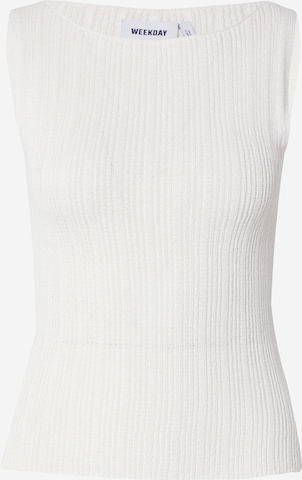 WEEKDAY Knitted top 'Geena' in White: front