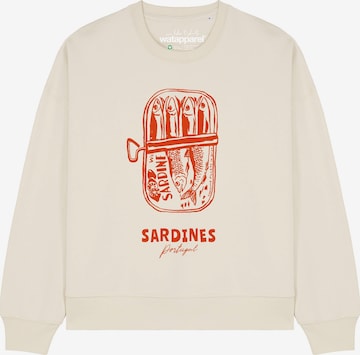 Sweat-shirt 'Sardines Portugal ' Watapparel en beige : devant