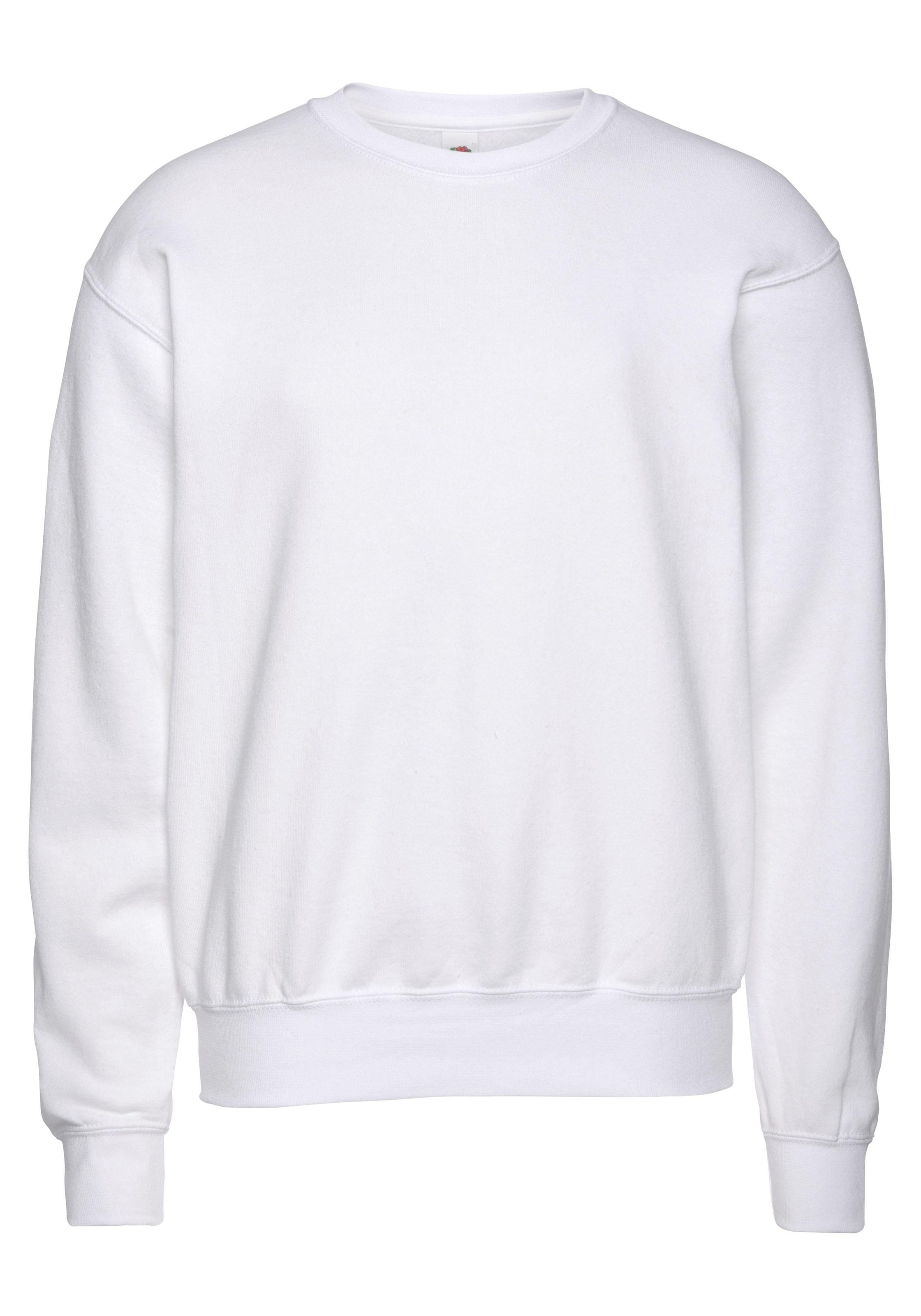 FRUIT OF THE LOOM Sweatshirt in Weiß: Vorderseite