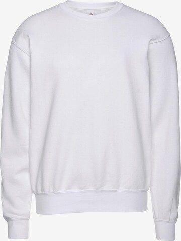 FRUIT OF THE LOOM Sweatshirt in White: front