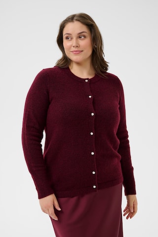 KAFFE CURVE Cardigan 'Niela' i rød: forside
