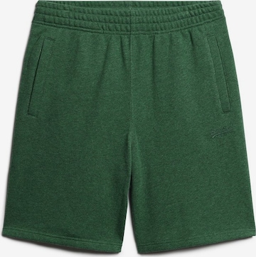 Superdryregular Hlače 'Essential' - zelena boja: prednji dio