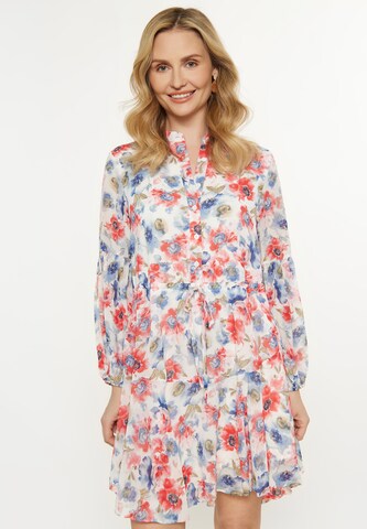 Robe Usha en bleu : devant