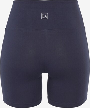 LASCANA Skinny Sporthose in Blau