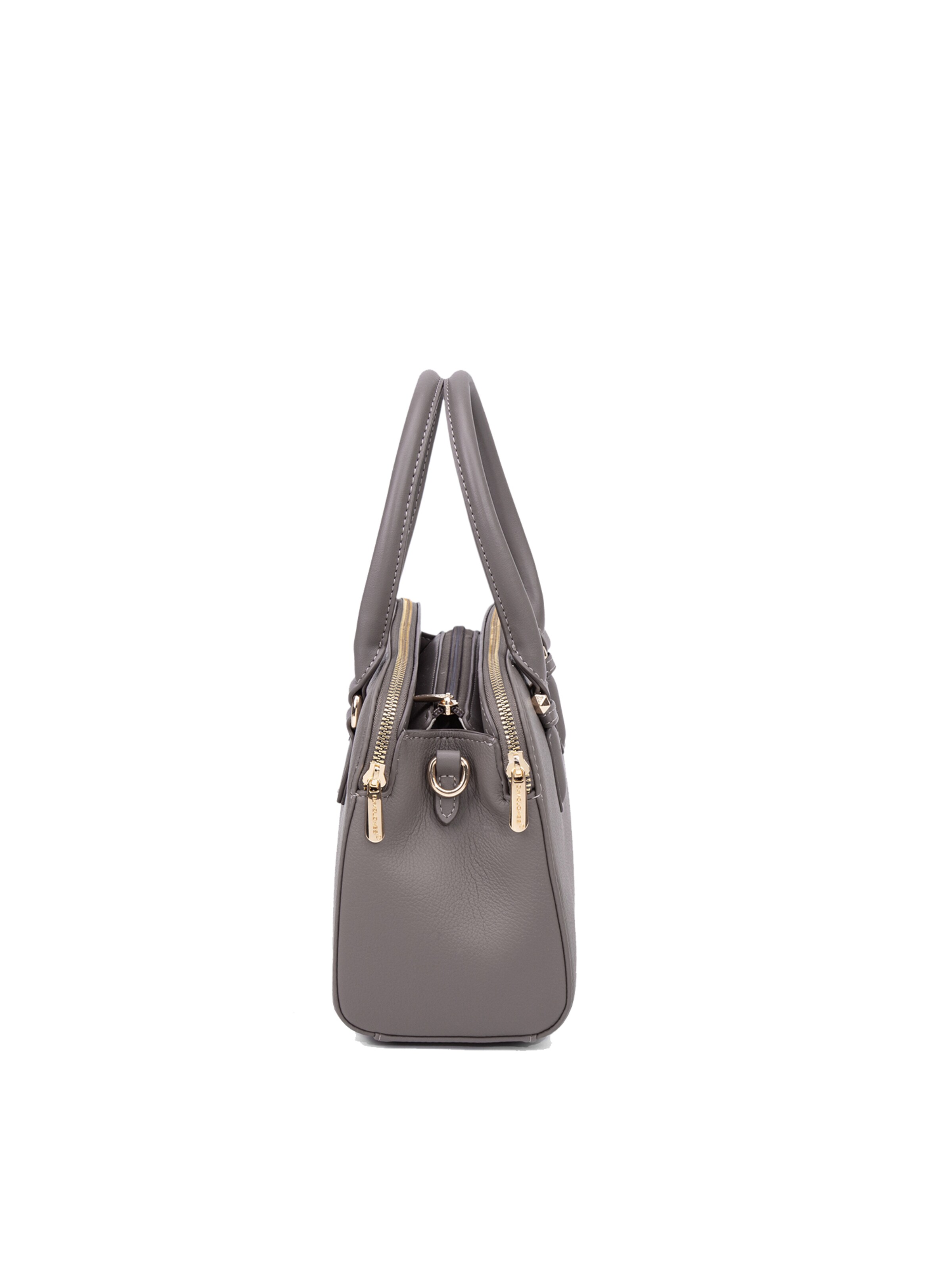 Borsa a mano 'Borsa a Mano Vegan Leather con Zip e Tracolla Rimovibile - David Jones' di David Jones in grigio