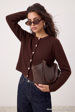 Trendyol Gebreid vest in Bruin