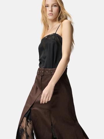 Robe 'PINKO ISOLDA ABITO LINO ACCOPPIATO CON PIZZO ABITO' PINKO en marron