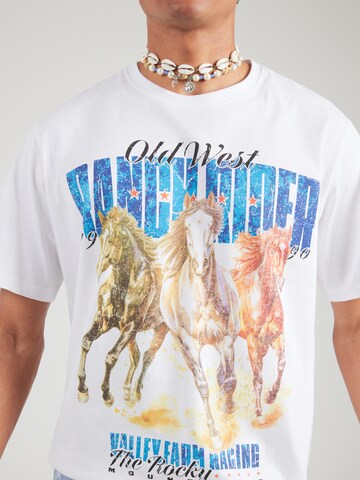 JACK & JONES Tričko 'JORWATERCOLOUR' – bílá