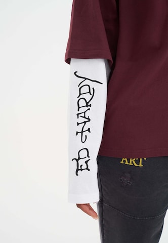 Ed Hardy T-Shirt in Rot