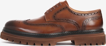 Kazar Lace-Up Shoes in Brown: front