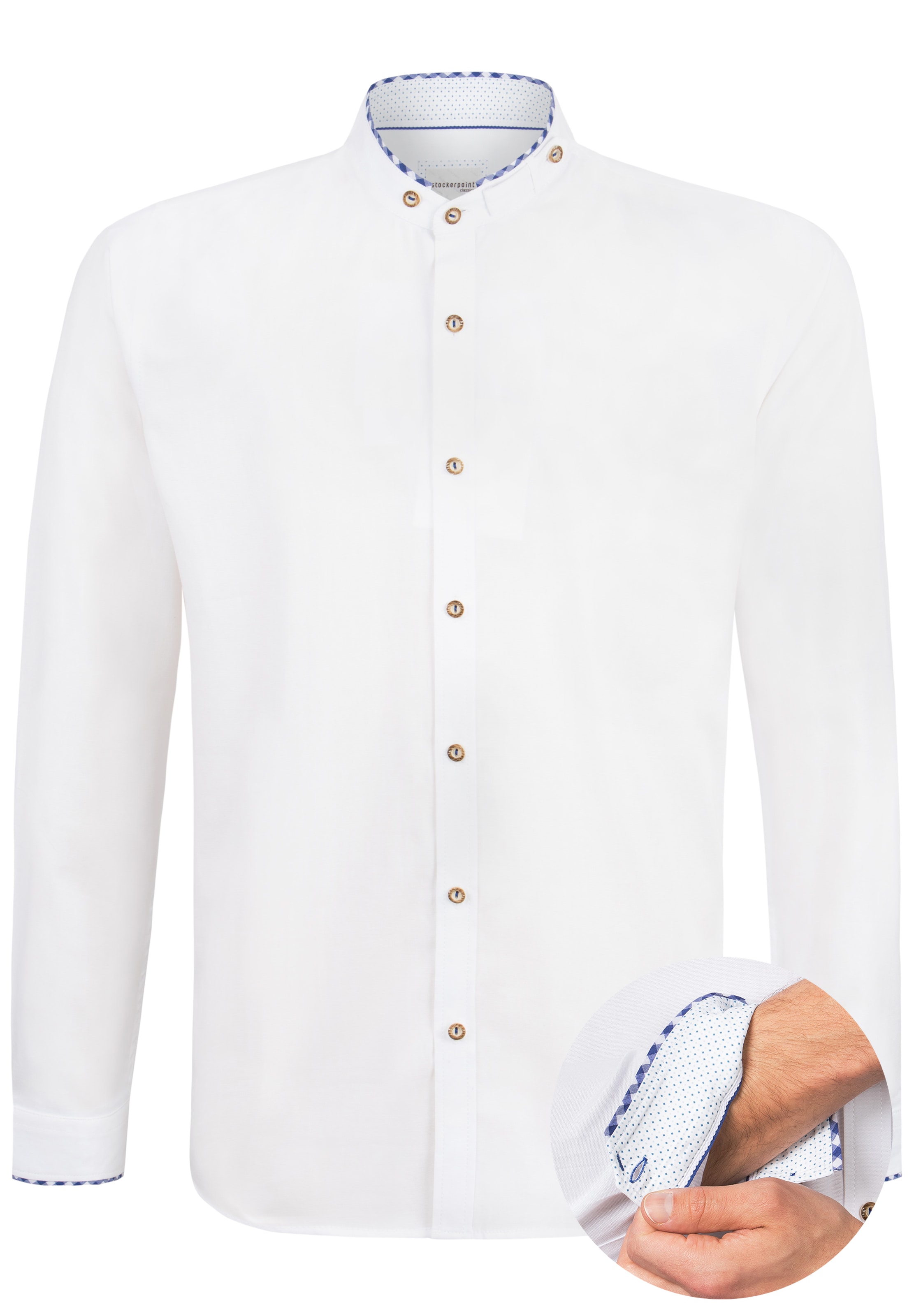 STOCKERPOINT Comfort Fit Trachtenhemd Alexio in Weiß: Vorderseite