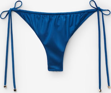 CALZEDONIA Bikini Bottoms 'Shiny Satin' in Blue: front