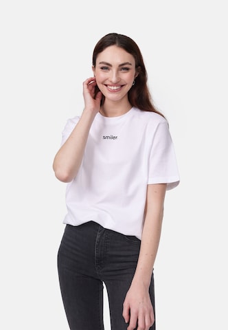 T-Shirt smiler. en blanc