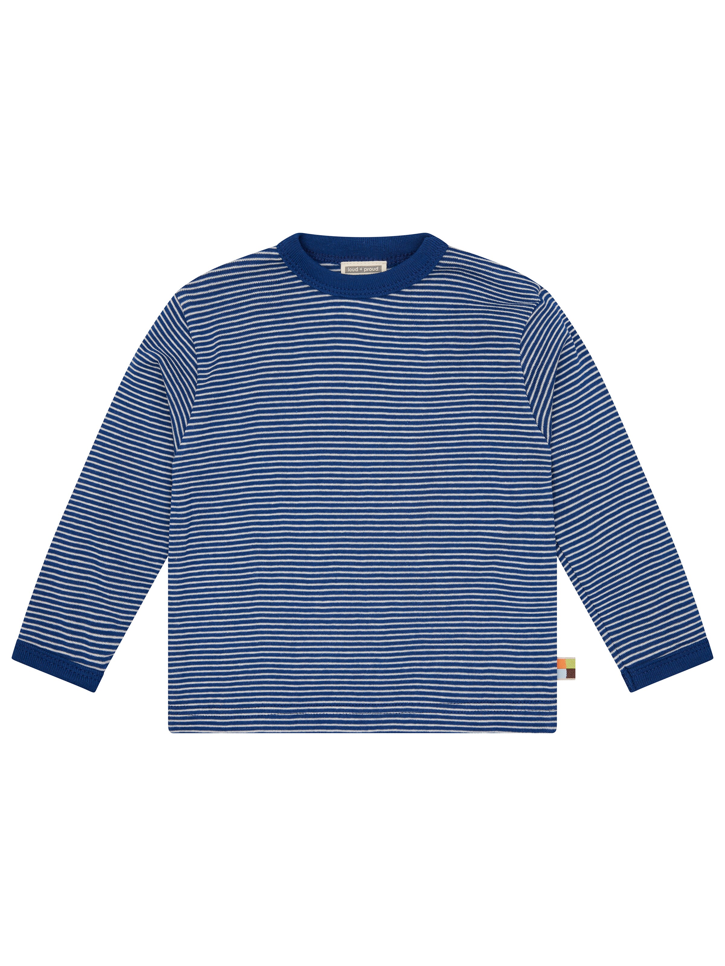 loud + proud Shirt 'Langarm Shirt Streifen' in Ultramarine blue, Item view