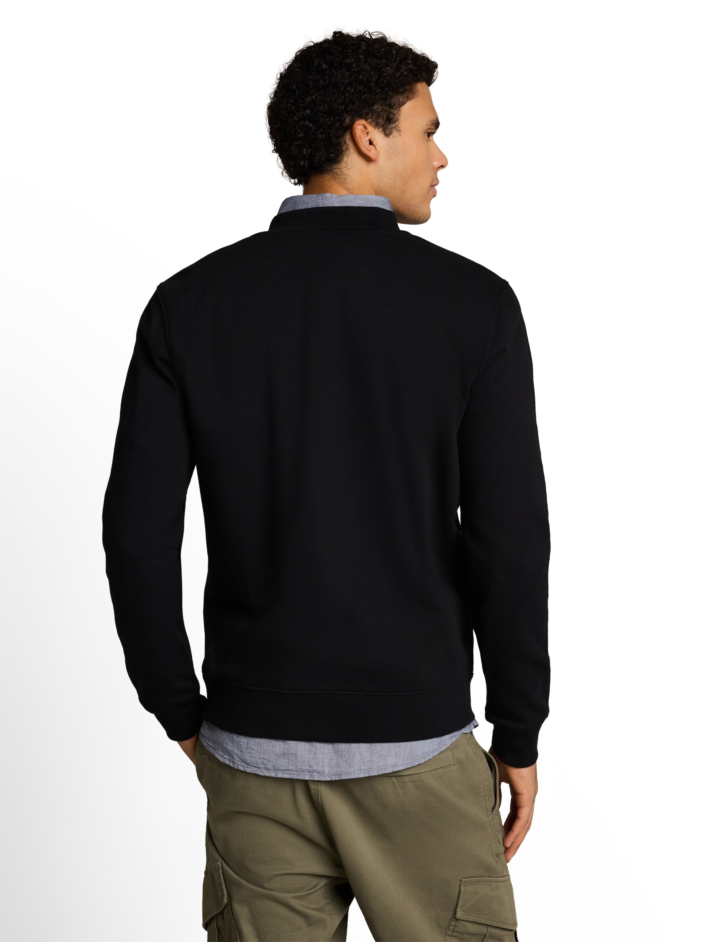 TOM TAILOR DENIM Ζακέτα φούτερ σε μαύρο
