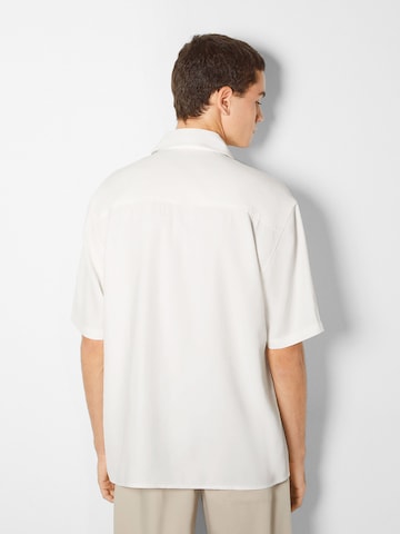 Bershka Comfort fit Button Up Shirt in White