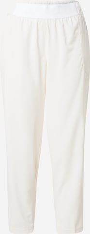 ADIDAS SPORTSWEAR Tapered Sports trousers 'BRANDED AEROREADY' in White: front