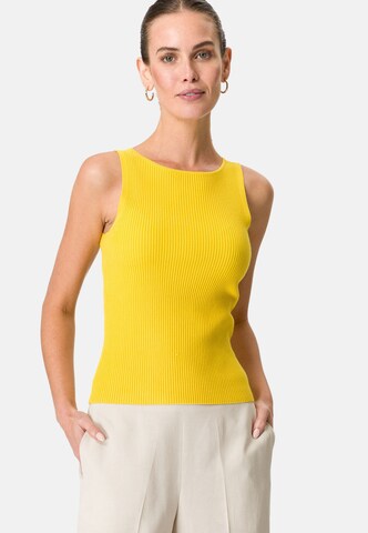 zero Knitted Top in Yellow: front
