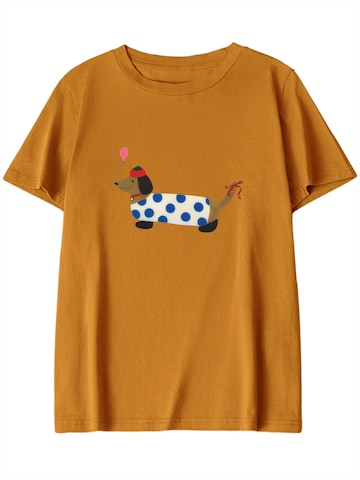 GORHEY Shirt 'Women's Summer Casual Print Shirt, Short-Sleeve Loose Fit'‌‌‌‌‌‌‌ in Orange