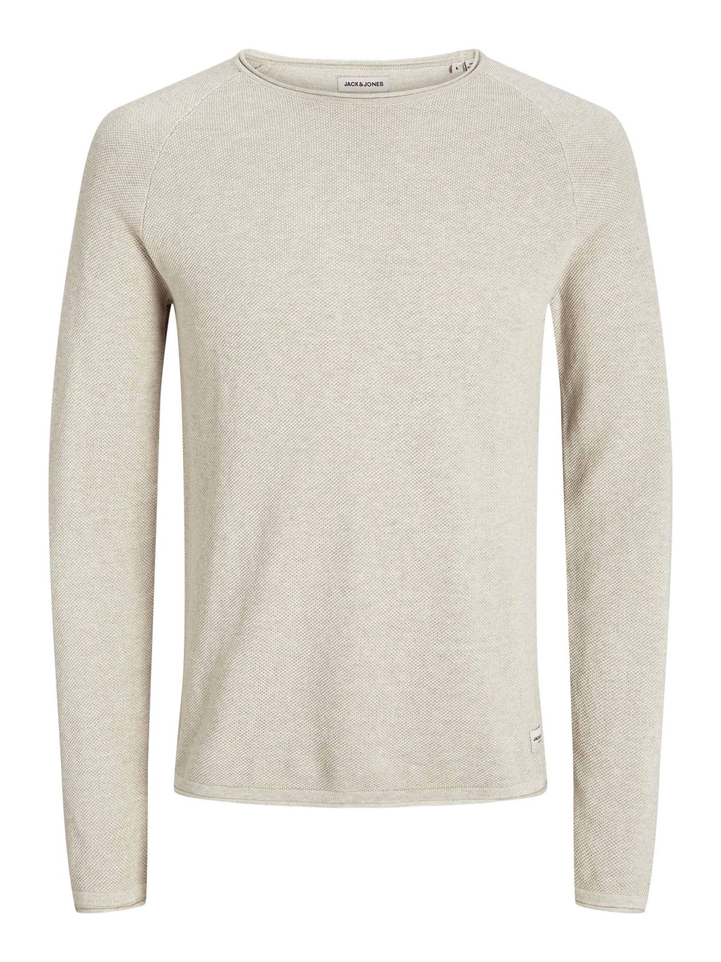 Pull-over 'JJEHill' JACK & JONES en beige : devant