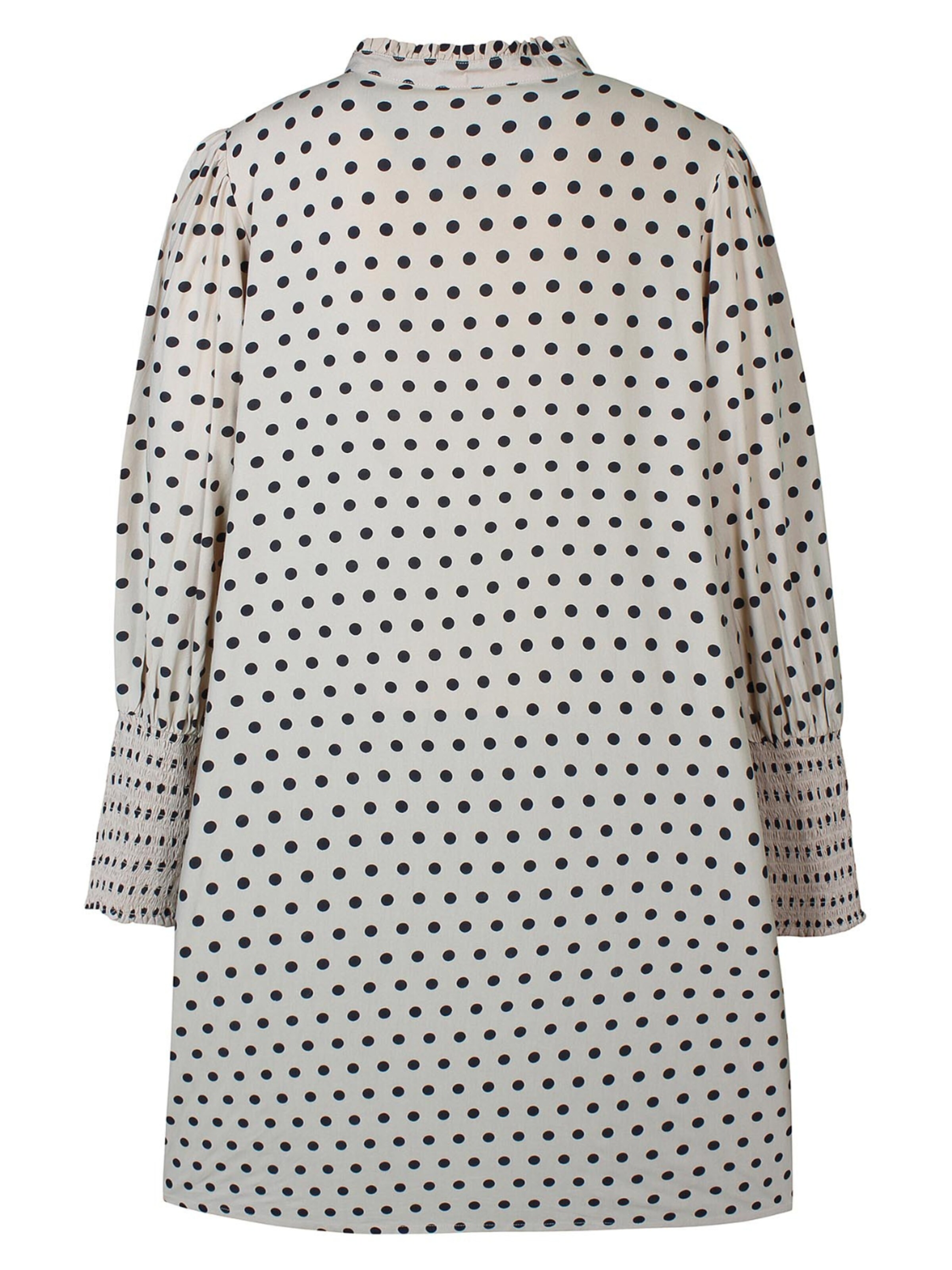 ze-ze Jurk 'Dottie 639' in Beige