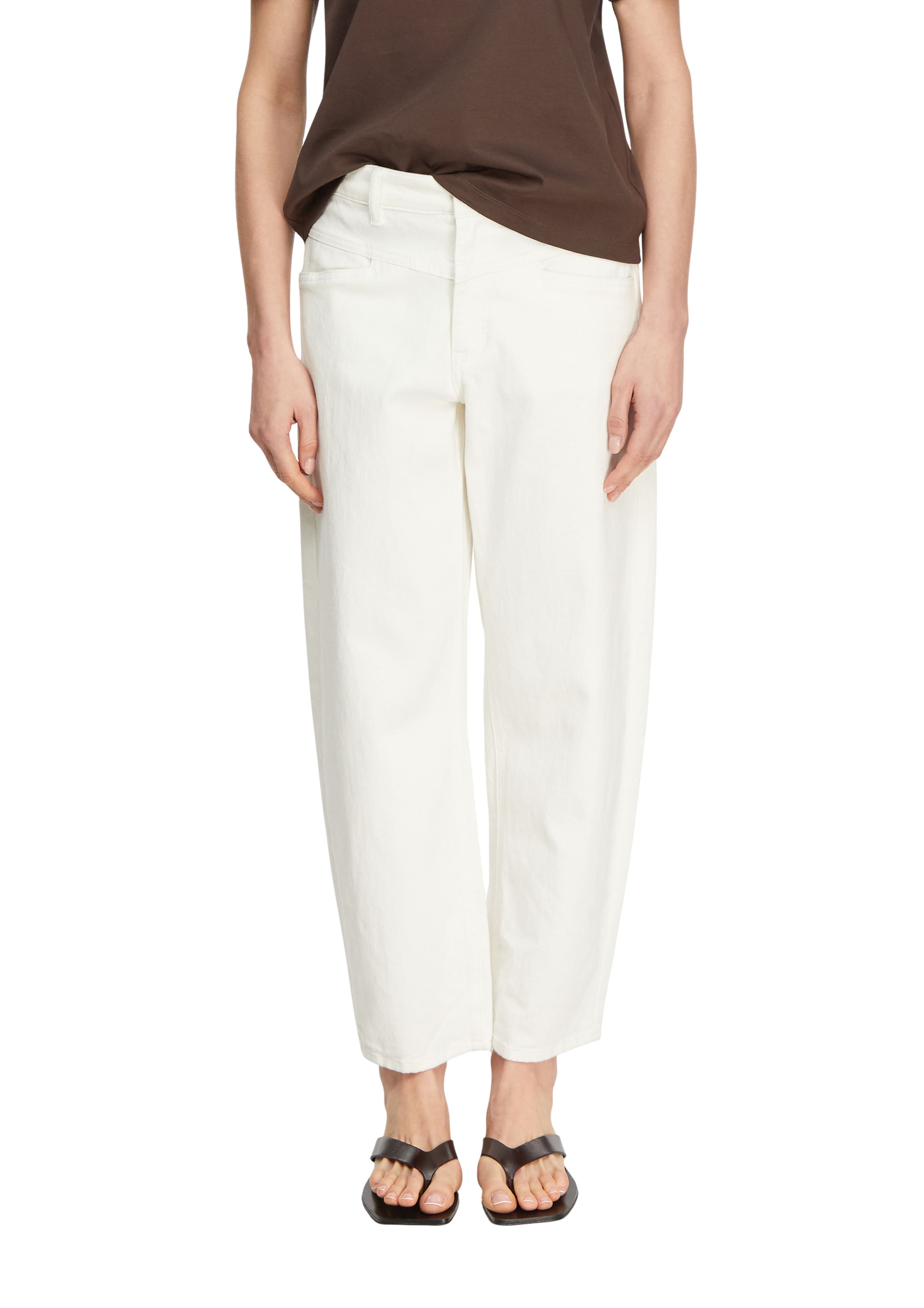 COMMA Barrel Jeans in White