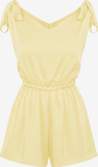 REGINA FASHION Kombinezons 'Tie-Shoulder V-Neck Playsuit (Mate)' pieejams S/Klasisks piegriezums, krāsa - gaiši dzeltens, Preces skats