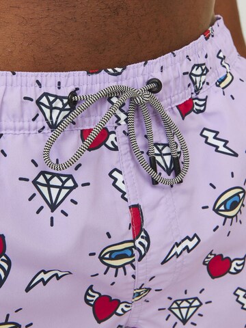 JACK & JONES Zwemshorts in Lila