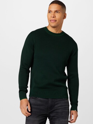 Tommy Hilfiger Tailored Pullover 'Houndstooth' in Grün: predná strana