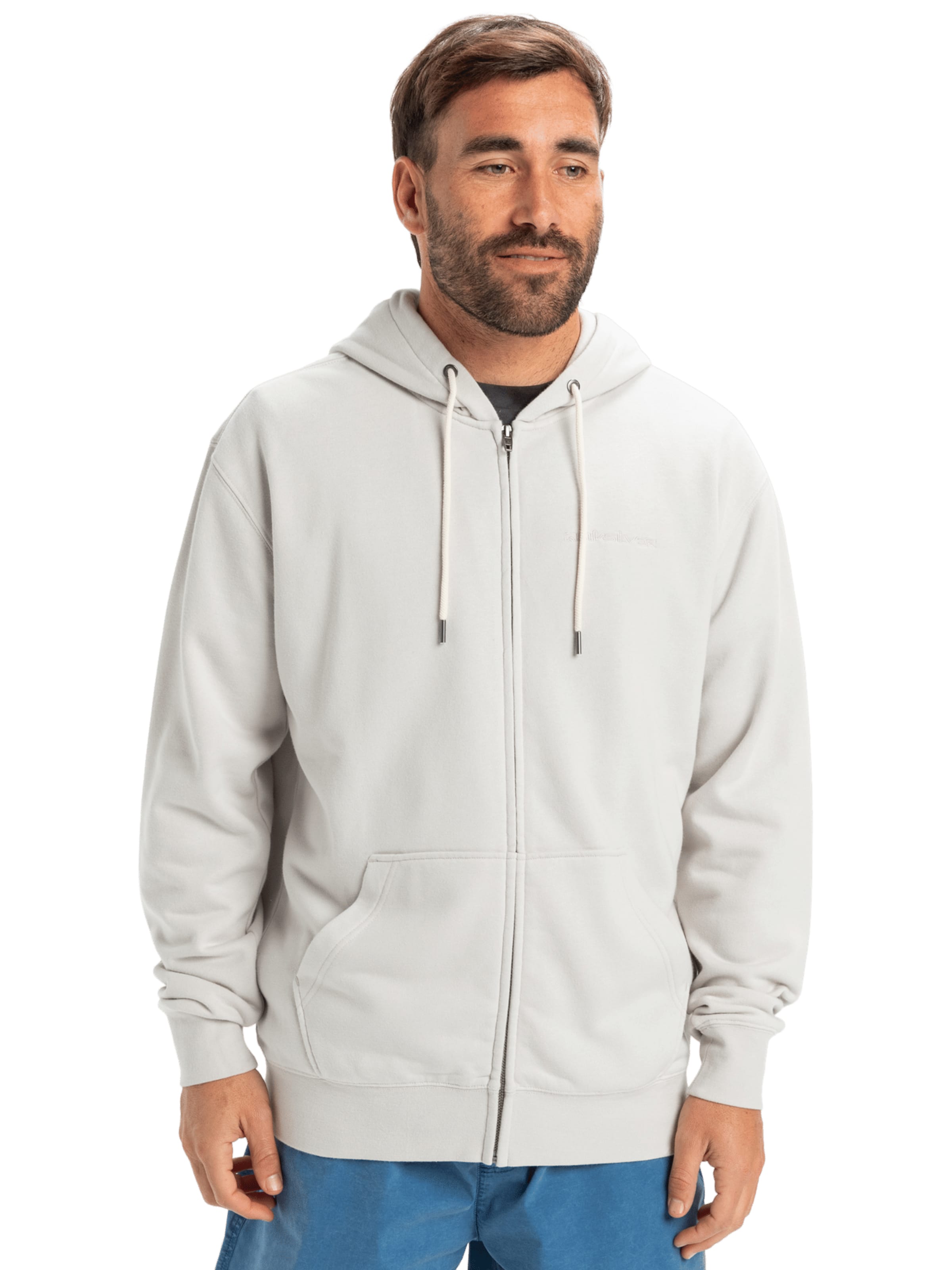 Veste en polaire 'Salt Water' QUIKSILVER en blanc : devant