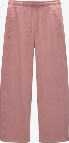 Pull&Bear Wide leg Byxa i rosa: framsida