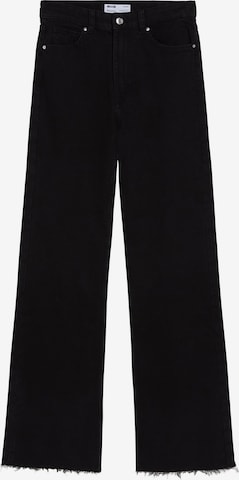 Wide Leg Jean Bershka en noir : devant