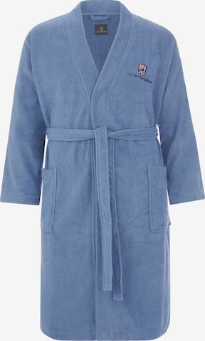 Jan Vanderstorm Badjas lang  ' Janning ' in Blauw: voorkant