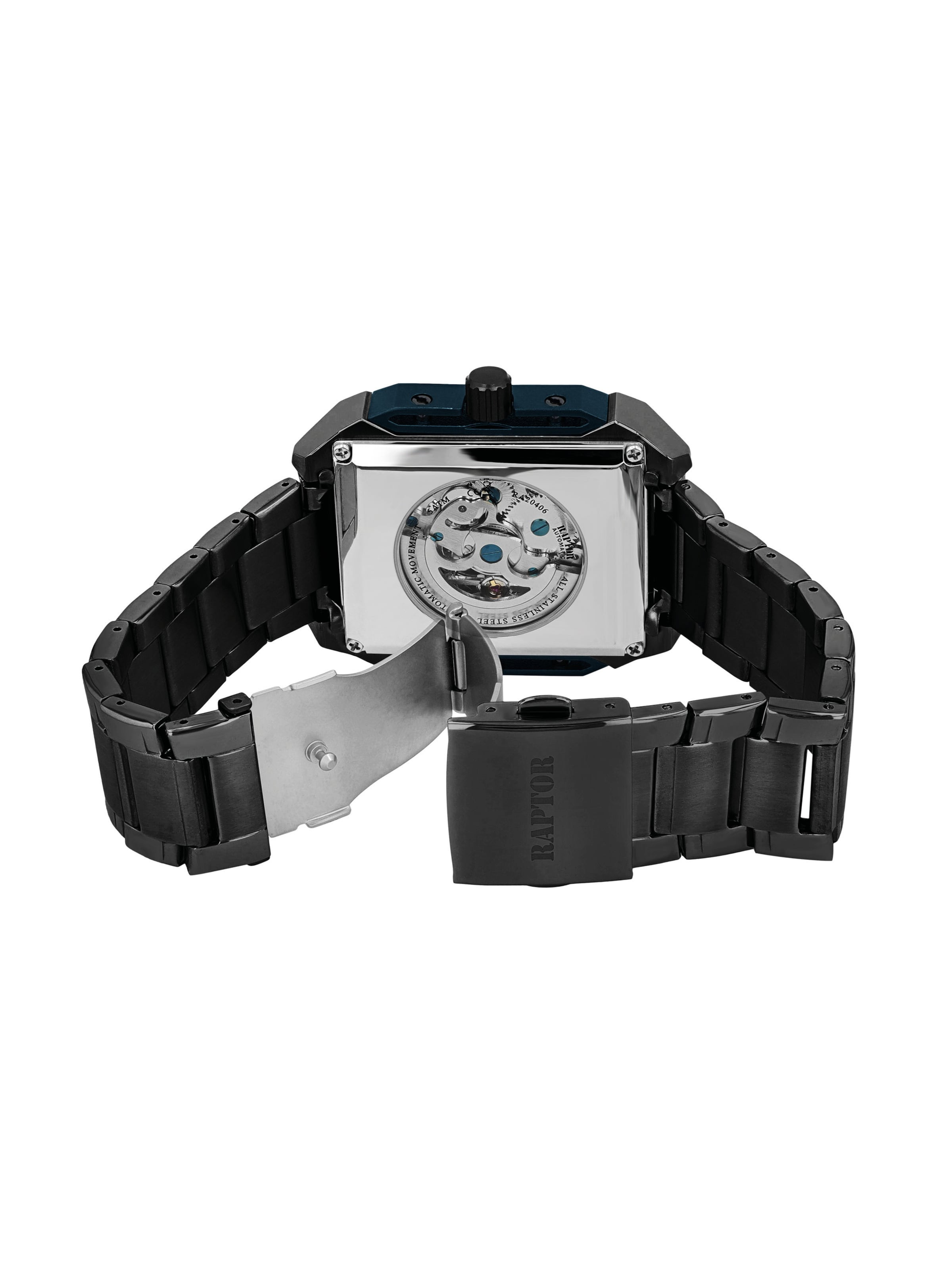 Raptor Analog Watch 'silberfarbig, 5 ATM' in Black